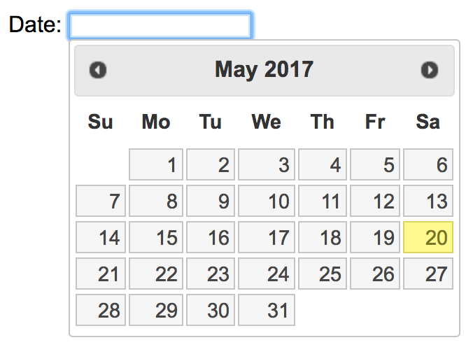 jquery ui datepicker